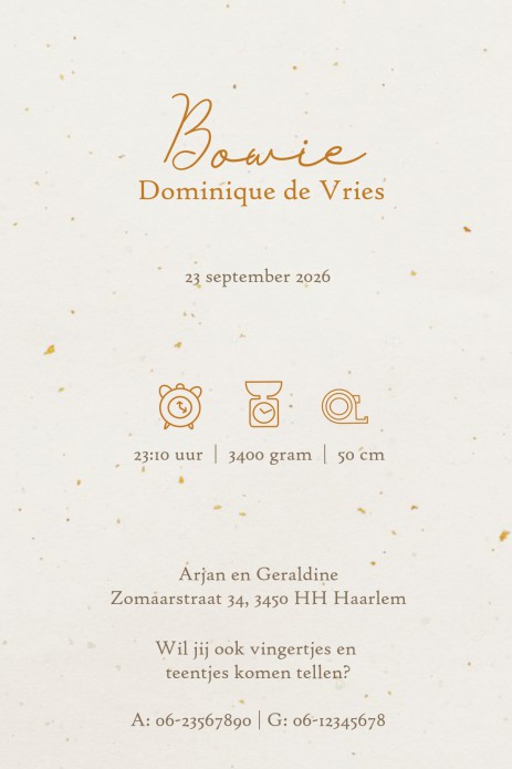 Geboortekaartje recycled papier look bloemen in bruintinten. Heel sereen, klassiek en lief geboortekaartje dat helemaal van deze tijd is. . Met zorg uitgezochte kleurpaletten komen prachtig tot hun recht op de mooiste kwalitatief hoogwaardige papiersoorte