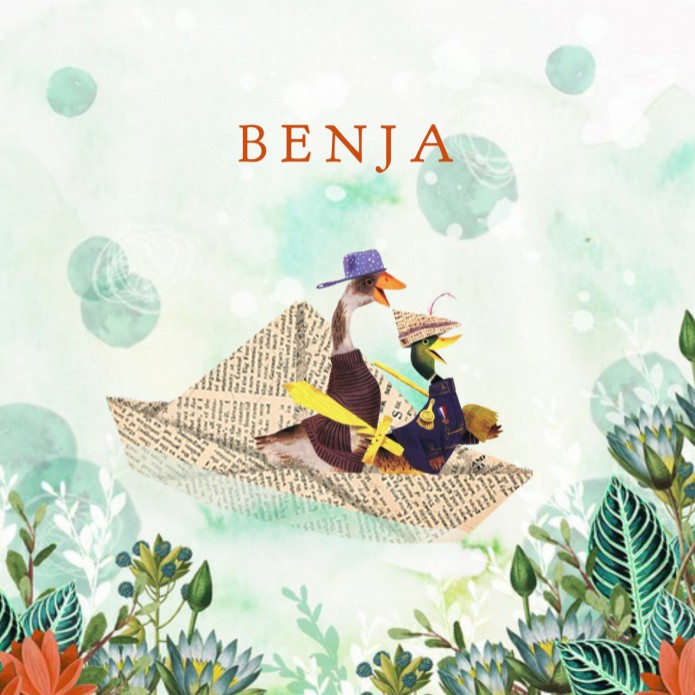 Geboortekaartje retro avontuur boot