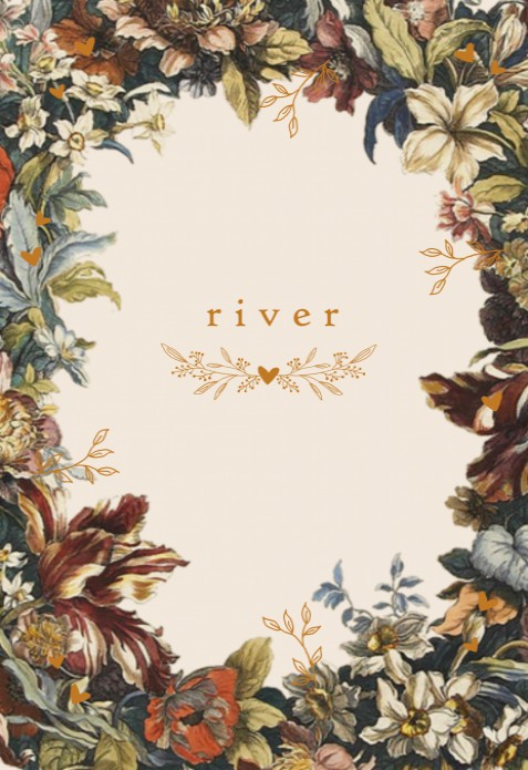 Geboortekaartje romantisch vintage bloemen boeket met folie