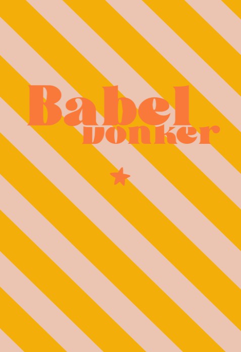 Geboortekaartje ronde hoek color blocking