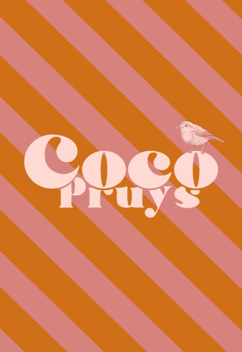 Geboortekaartje ronde hoek color blocking warme kleuren