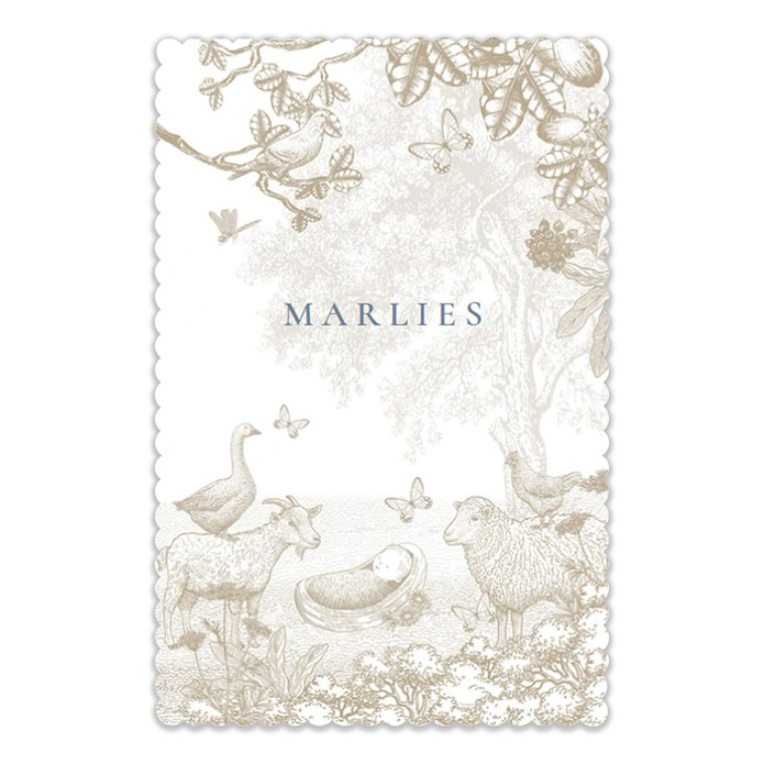 Geboortekaartje schulprandje boerderij leven