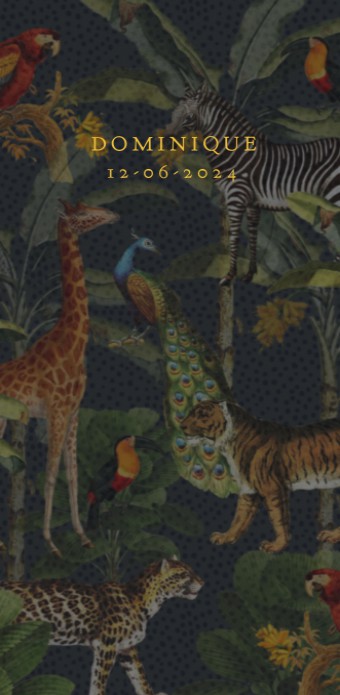 Geboortekaartje jungle botanisch