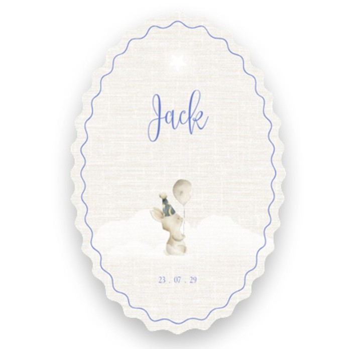 Geboortekaartje bijzondere vorm