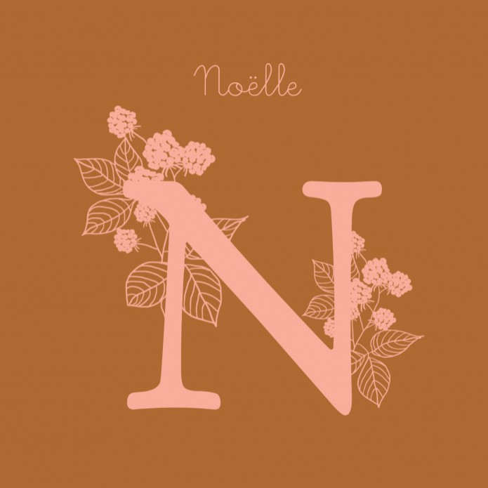 Geboortekaartje stijlvol lijntekening