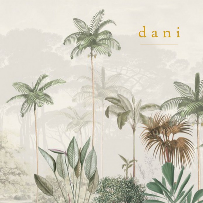 Geboortekaartje 'Tropical Wilderness' Green van Annet Weelink Design