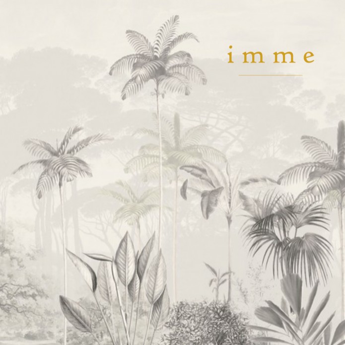 Geboortekaartje 'Tropical Wilderness' Beige van Annet Weelink Design