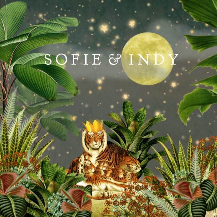 Geboortekaartje tweeling jungle tijger sterren