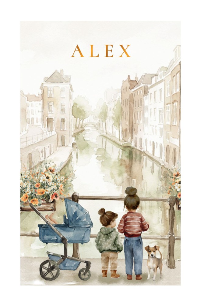 Geboortekaartje Utrecht gracht
