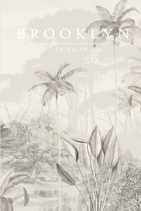 Geboortekaartje 'Tropical Wilderness' van Annet Weelink Design.