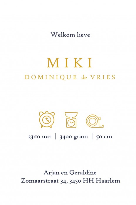 Geboortekaartje met foliedruk is héél stijlvol en chique. Het maakt jouw kaartje extra bijzonder voor jullie kindje. Er zijn verschillende soorten foliedruk om tussen te kiezen. Ga zelf aan de slag met jouw lievelings lettertype en maak het jullie unieke 