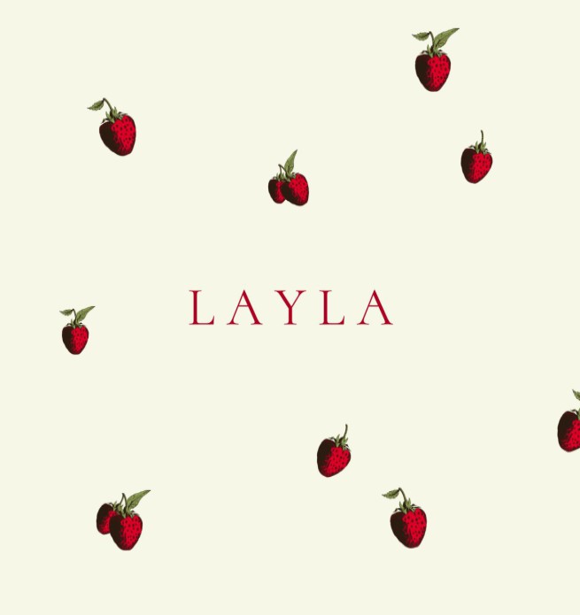 Geboortekaartje vierkant met aardbeitjes