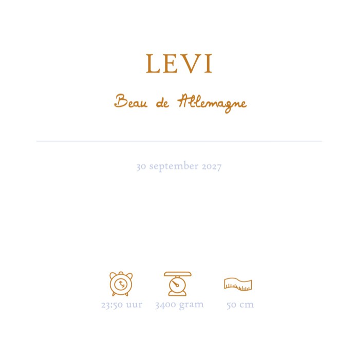 Prachtige klassieke geboortekaartjes met blauwe aquarel lijntjes. Het lijkt een beetje op de Bretonse streep uit Bretagne. Klassieke typografie past daar prachtig bij. Er zijn vele varianten verkrijgbaar dus bekijk ze allemaal! Foliedruk is ook mogelijk b