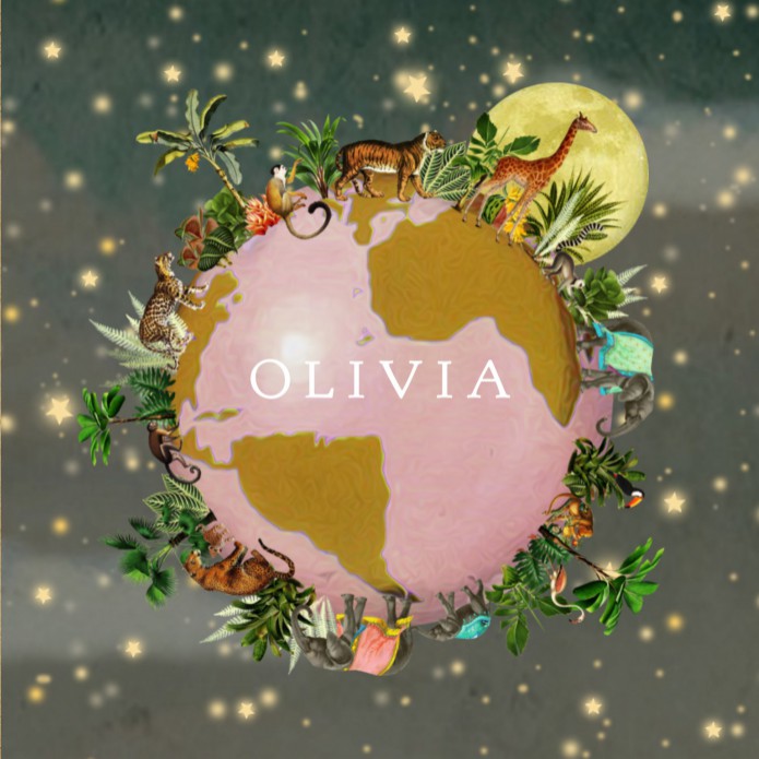 Geboortekaartje wereldbol met jungle