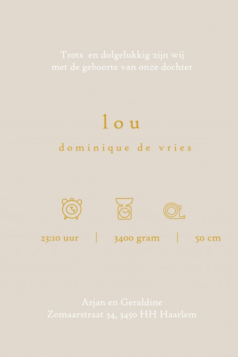 Geboortekaartje wiegje met ballonnen waarvan 1 ballon in echte foliedruk. Een schitterend effect. Wij ontwerpen de geboortekaartjes zelf en zijn bijzonder met foliedruk en handgeschilderde details. De ontwerpstudio maakt dat ene unieke geboortekaartje spe