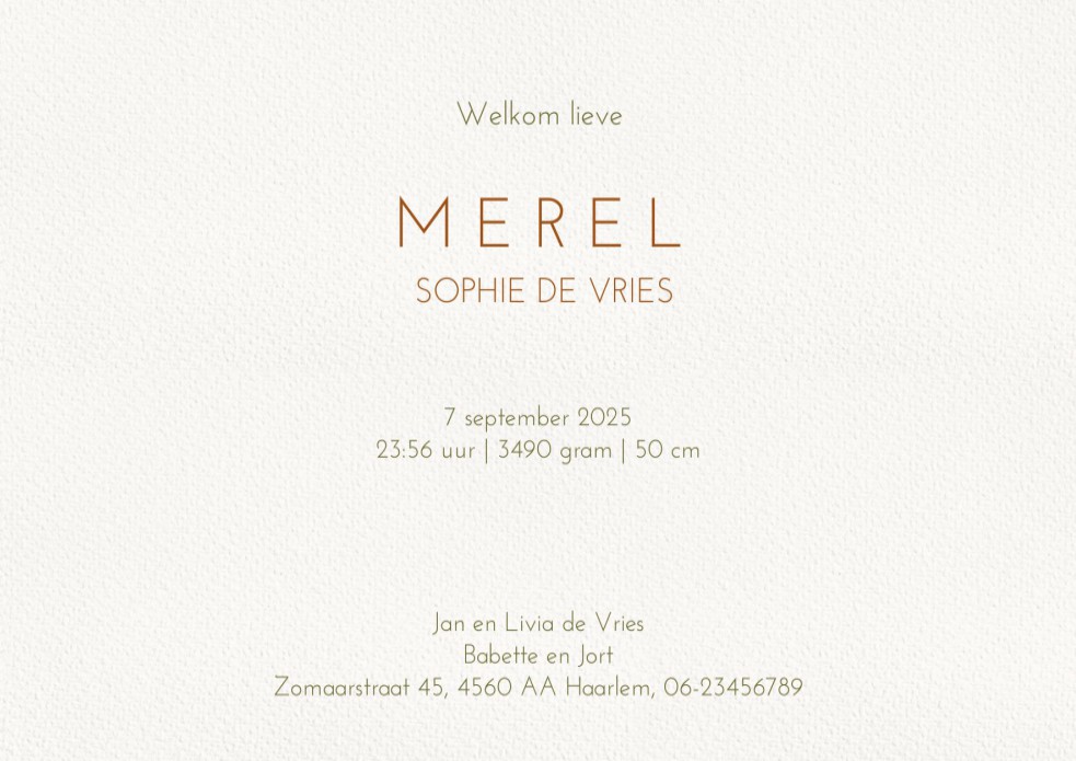 Geboortekaartje wieg in de boom derde kind. Grote broer en zus verdienen ook een plekje op het geboortekaartje. Watercolor gezin met allerlei opties om toe te voegen, denk aan een hond, kat of vierde kind.