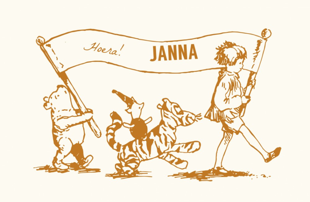 Geboortekaartje Winnie the Pooh