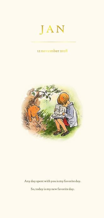 Geboortekaartje Winnie the Pooh met Janneman