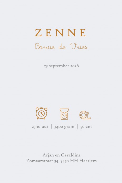 Geboortekaartje Winnie the Pooh met de quote 