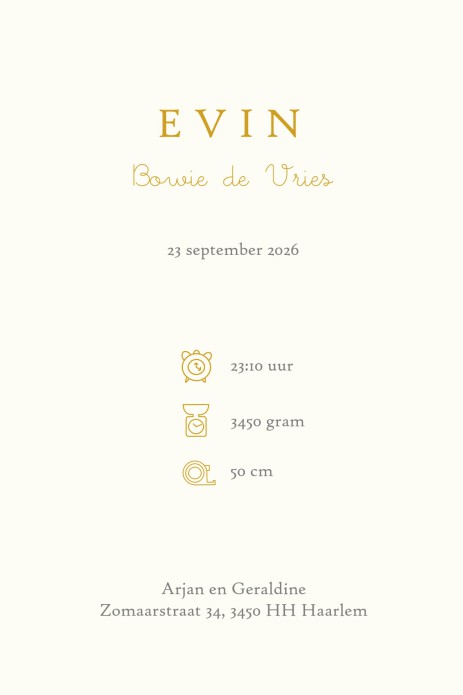 Geboortekaartje Winnie the Pooh met de quote 