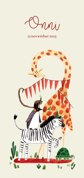 Geboortekaartje dierenparade Anne-Brechtje