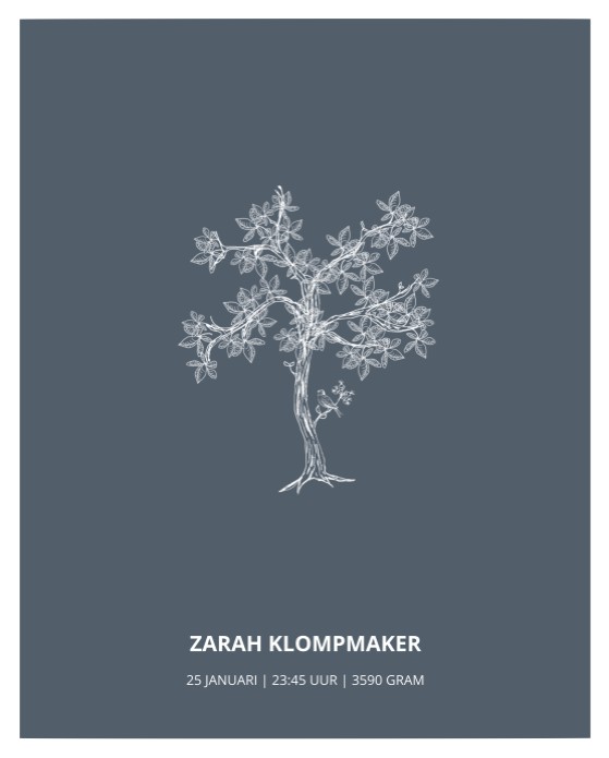 Geboorteposter forest cuteness