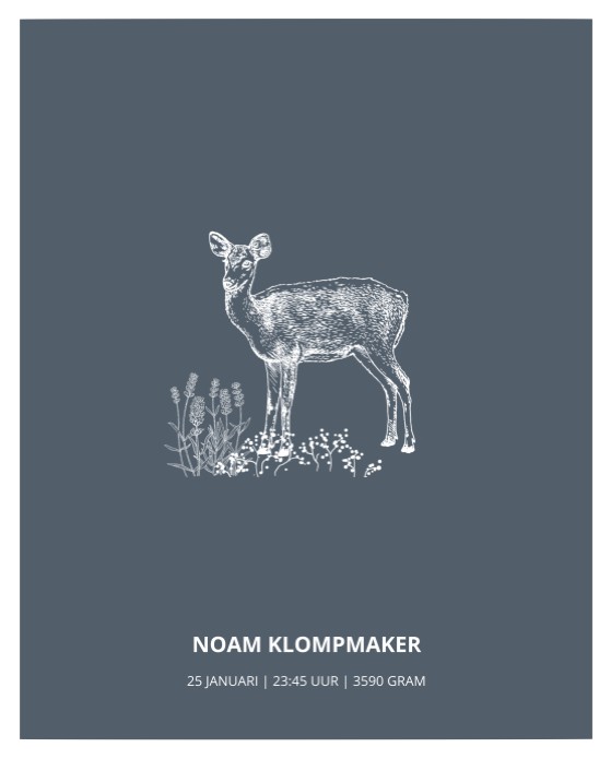 Geboorteposter forest cuteness