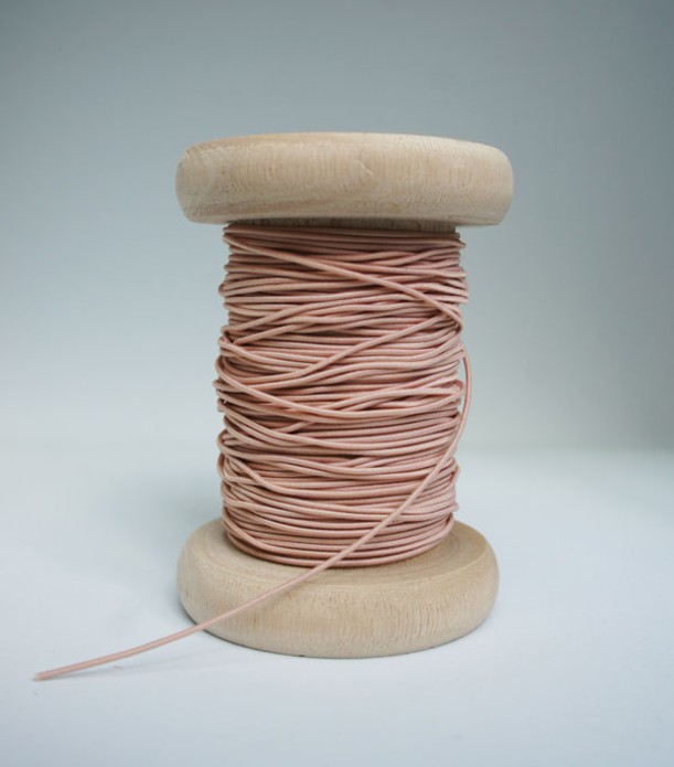 Label koord elastisch 'oud roze'