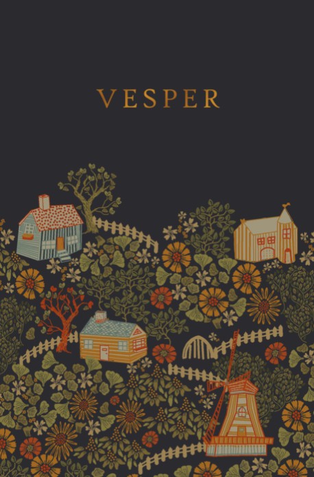 Geboortekaartje dorp met huisjes in boogvorm. De warme kleuren en bijzondere illustraties maken het een bijzonder geboortekaartje. Het illustratieve kader is in verschillende kleuren op te maken dus geheel naar wens aan te passen. Het kerkje, hekjes en hu