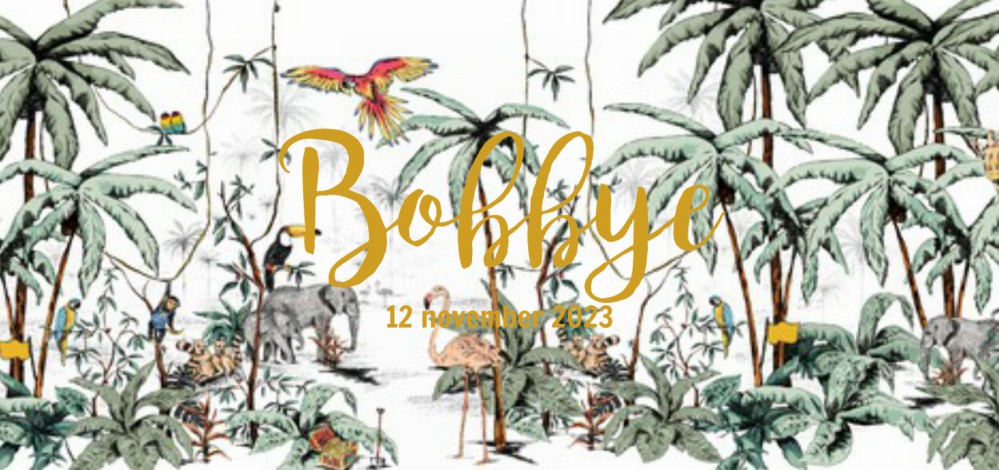 Geboortekaartje 'Jungle Tonal' van Annet Weelink Design.