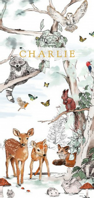 Geboortekaartje 'Magical Forest' van Annet Weelink Design.