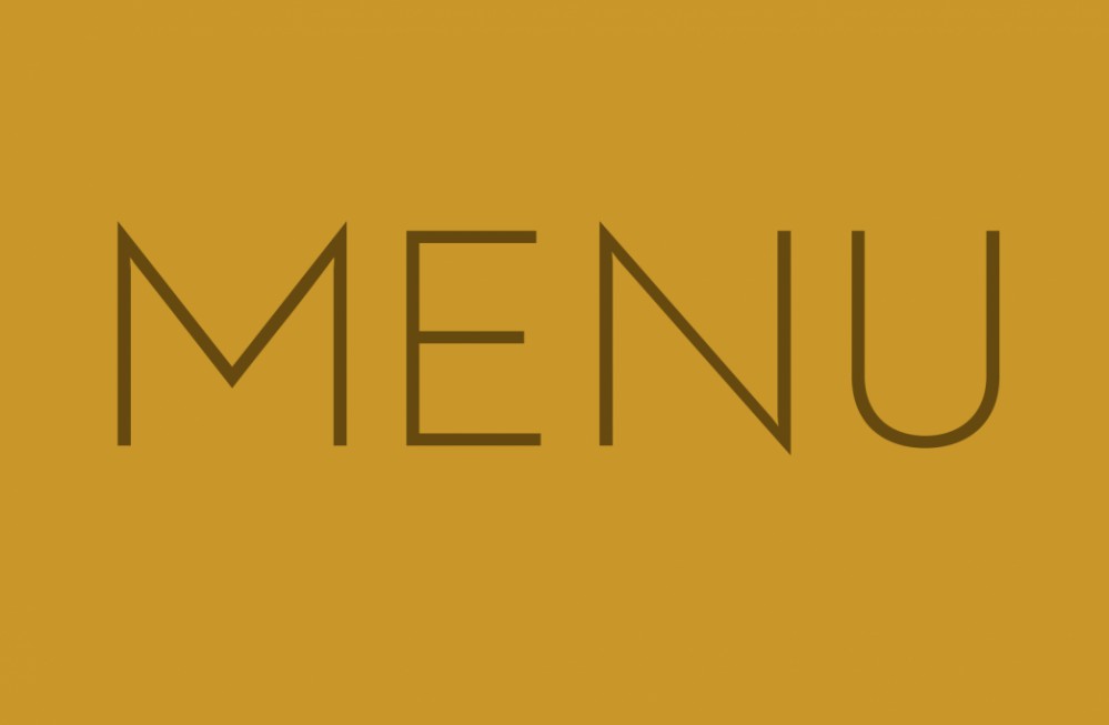 Menu kaart in schitterende kleuren