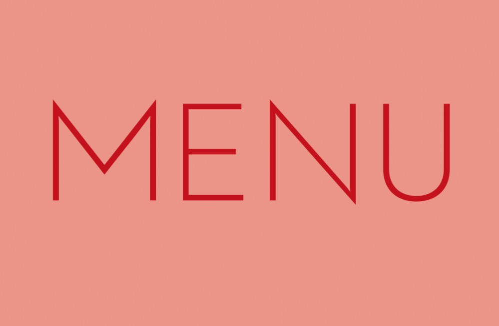 Menukaart schitterende kleuren