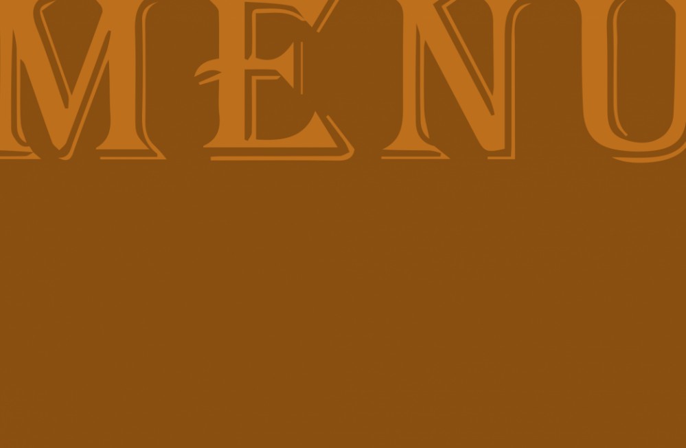 Moderne menukaart in bijzondere kleurstelling