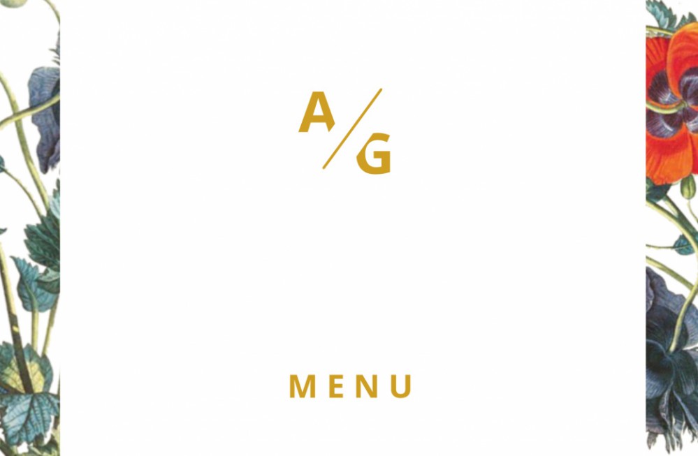 Menukaart botanisch vintage