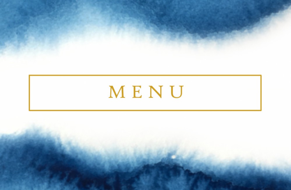 Menukaart watercolour en foliedruk