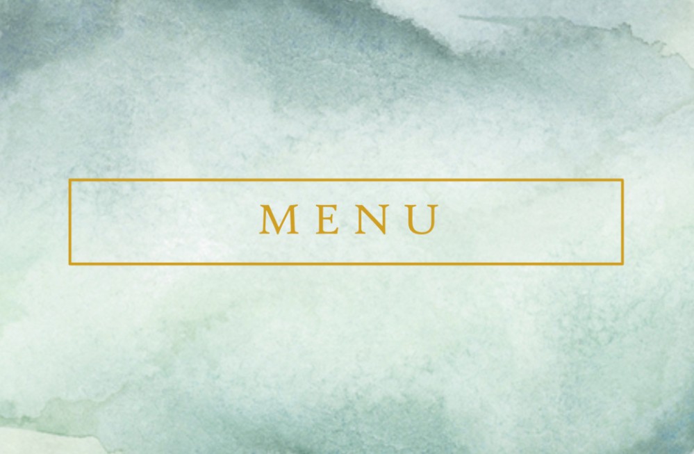 Menukaart watercolour pastel en foliedruk