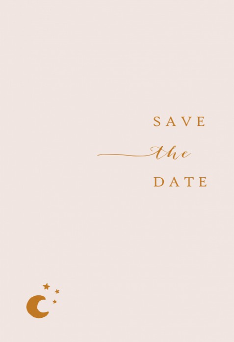 Klassieke save the date typografie