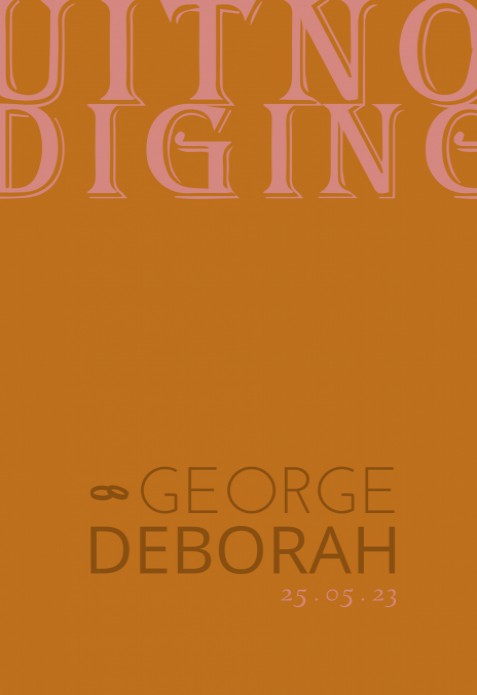 Moderne trouwkaart in bijzondere kleuren