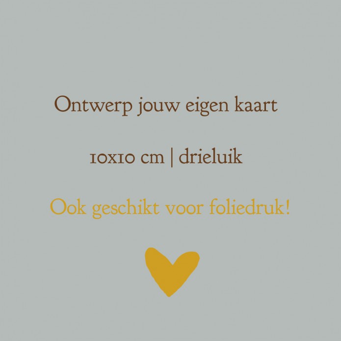 Ontwerp zelf jouw kaart | 10x10 cm | Drieluik