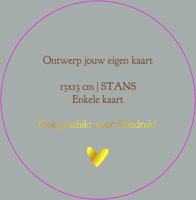 Ontwerp zelf jouw STANS kaart | 13x13 cm | Enkele kaart