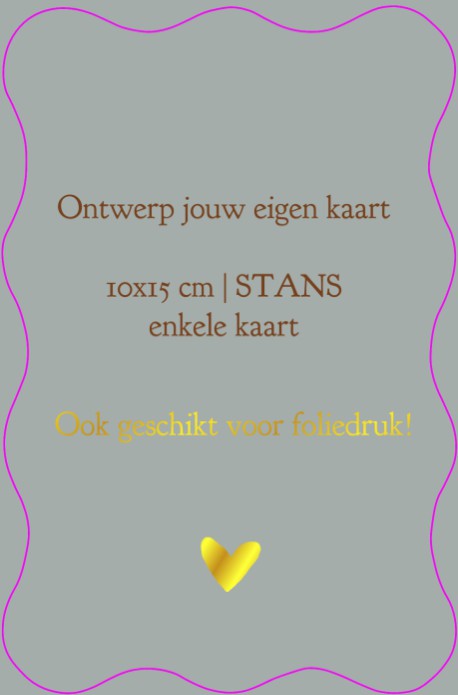 Ontwerp zelf jouw STANS kaart | 15x10 cm | Enkele kaart