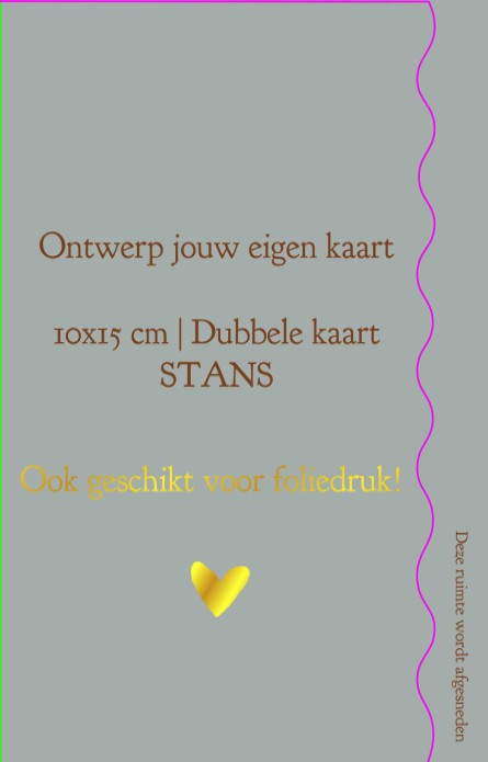 Ontwerp zelf jouw STANS kaart | 15x10 cm | Dubbele kaart