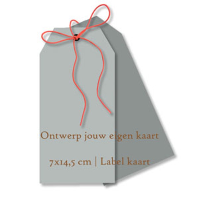 Ontwerp zelf jouw kaart | 7x14,5 cm 2x label groot | Label kaart