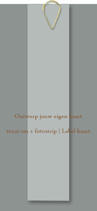 Ontwerp zelf jouw kaart | 10x21 cm + fotostrip | Label kaarten