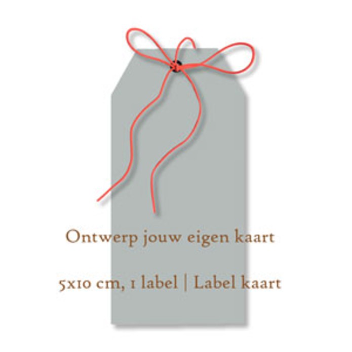 Ontwerp zelf jouw kaart | 5x10 cm 1x label | Label kaart
