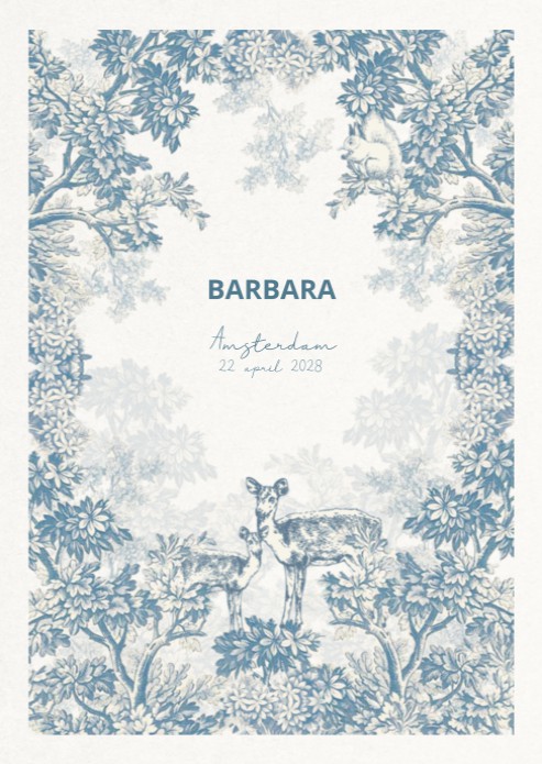 Poster bos in mono kleuren