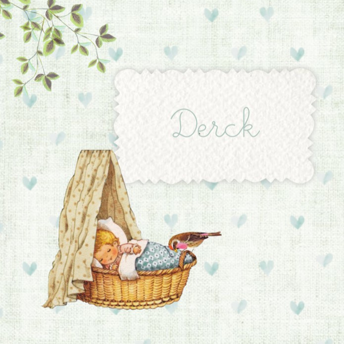 Retro geboortekaartje