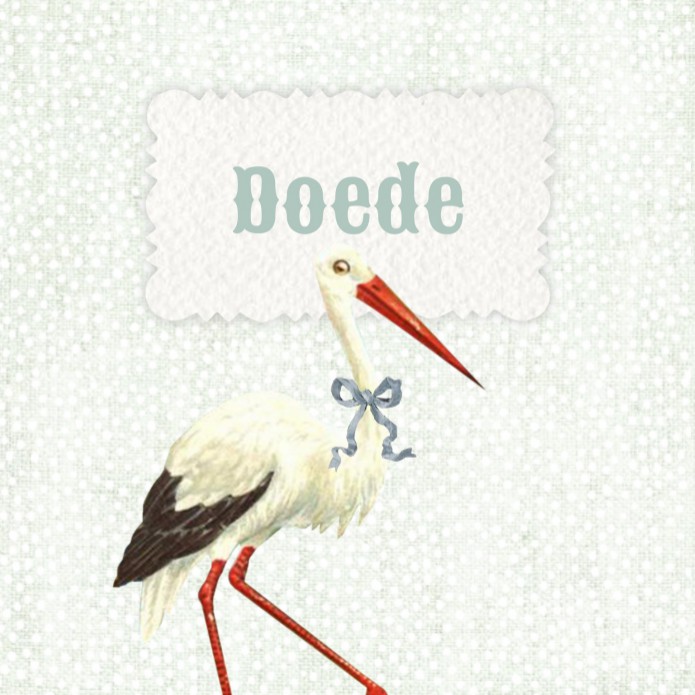 Retro geboortekaartje