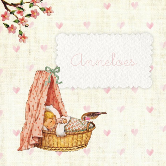 Retro geboortekaartje